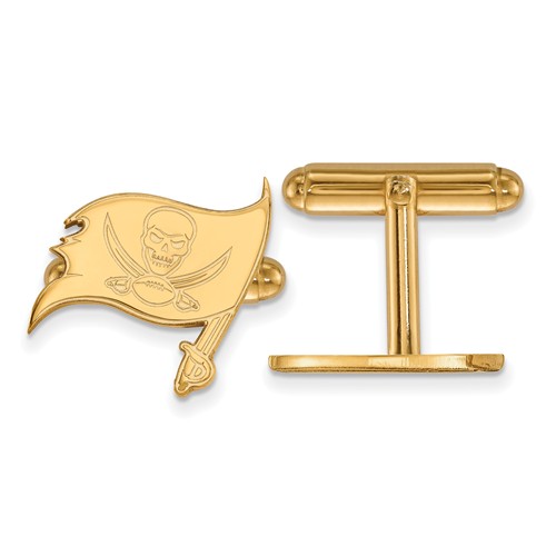 Tampa Bay Buccaneers Cuff Links 14k Yellow Gold