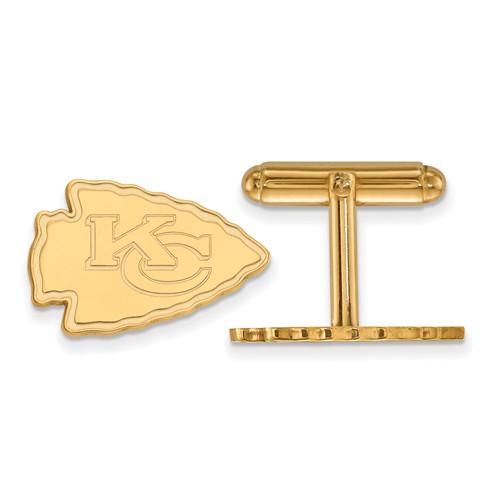 Kansas City Chiefs Cuff Links 14k Yellow Gold
