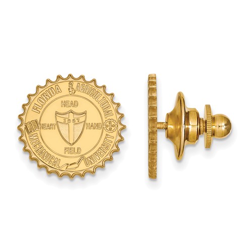 14k Yellow Gold Florida A&M University Crest Lapel Pin