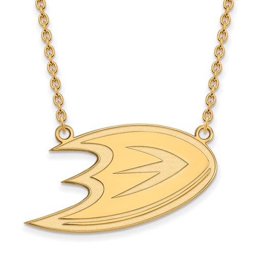 10k Yellow Gold Anaheim Ducks Logo Necklace
