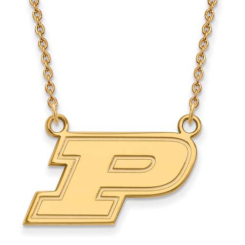 10k Yellow Gold Purdue University Small Necklace