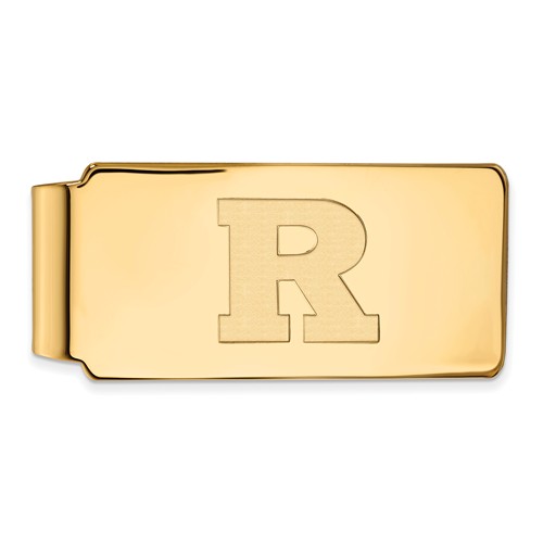 14k Yellow Gold Rutgers University Money Clip