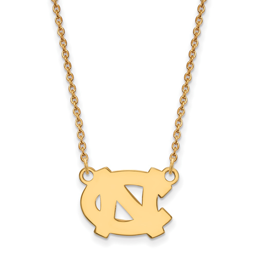 University of North Carolina NC Pendant Necklace Small 10k Yellow Gold