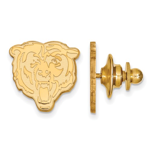 14k Yellow Gold Chicago Bears Lapel Pin