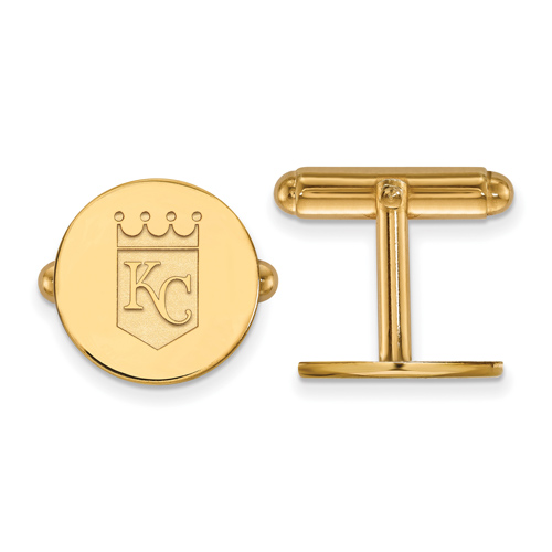 14kt Yellow Gold Kansas City Royals Cuff Links