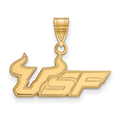 14k Yellow Gold University of South Florida USF Pendant 5/8in