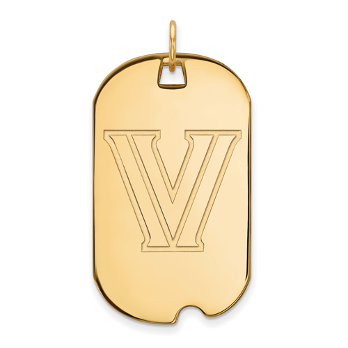 Villanova University Dog Tag 10k Yellow Gold