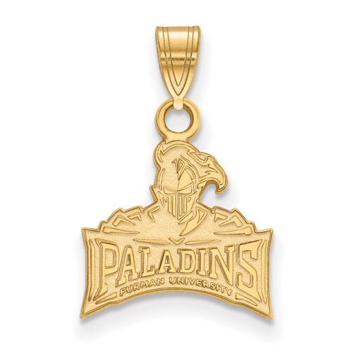 14k Yellow Gold 1/2in Furman University Paladins Pendant