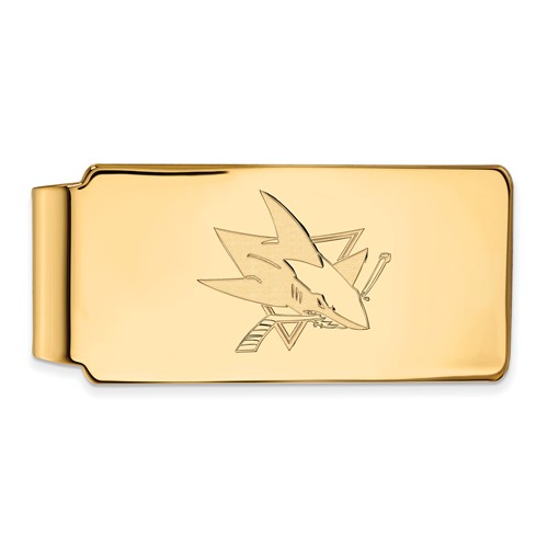 14k Yellow Gold San Jose Sharks Money Clip