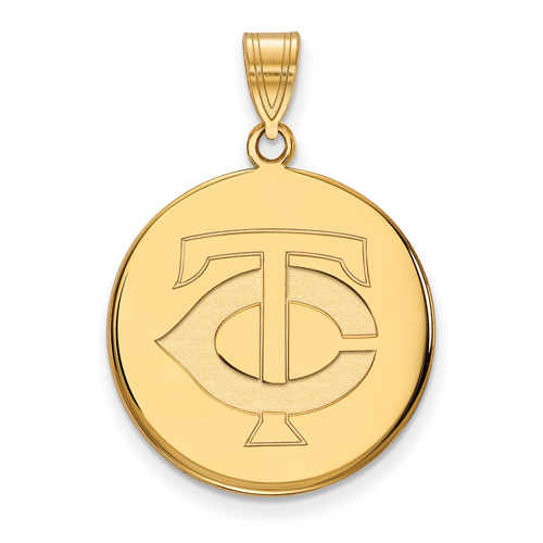 10k Yellow Gold 3/4in Minnesota Twins Pendant