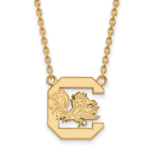 University of South Carolina Logo Necklace 10k Yellow Gold