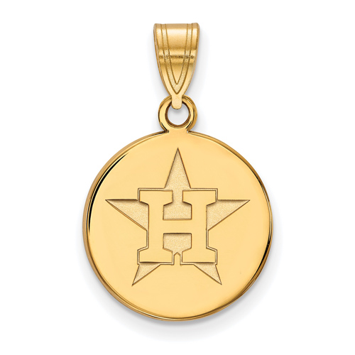 10k Yellow Gold 5/8in Houston Astros Logo Pendant