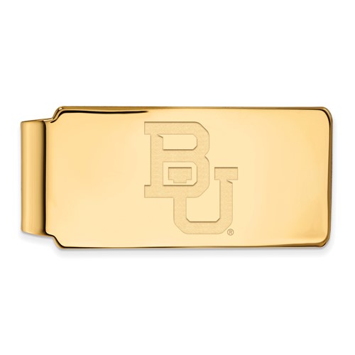 14k Yellow Gold Baylor University Money Clip