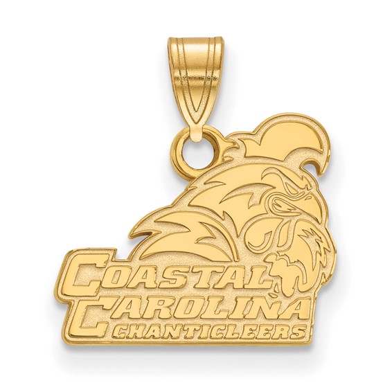 10k Yellow Gold Coastal Carolina University Chanticleers Pendant 1/2in