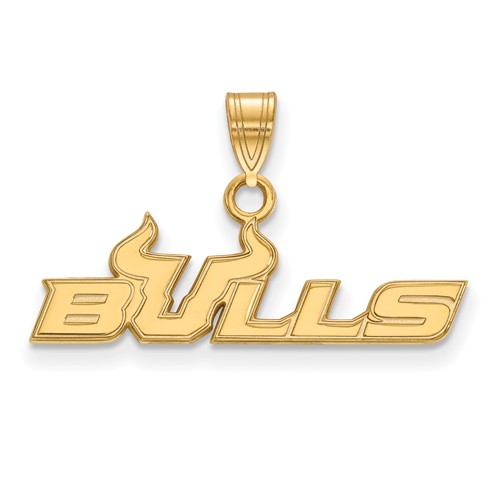 14k Yellow Gold University of South Florida BULLS Charm 3/8in