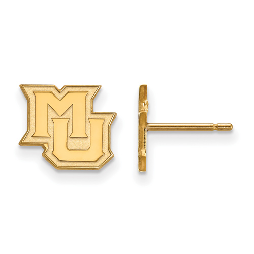 Marquette University Extra Small Post Earrings 10k Yellow Gold