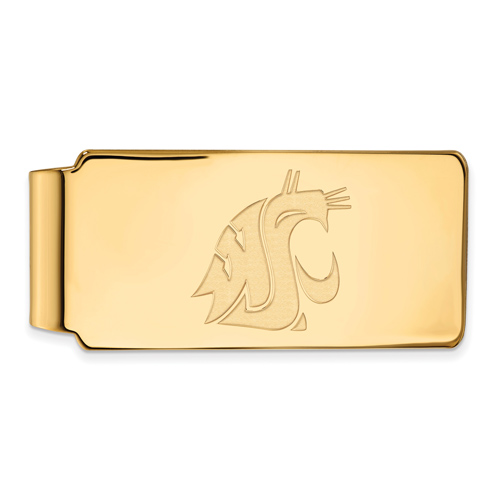 10kt Yellow Gold Washington State University Money Clip