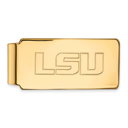 10kt Yellow Gold Louisiana State University Block S Money Clip