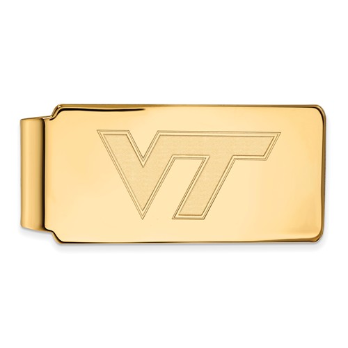 14k Yellow Gold Virginia Tech Money Clip