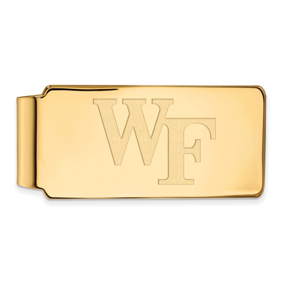 Wake Forest University Money Clip 10k Yellow Gold