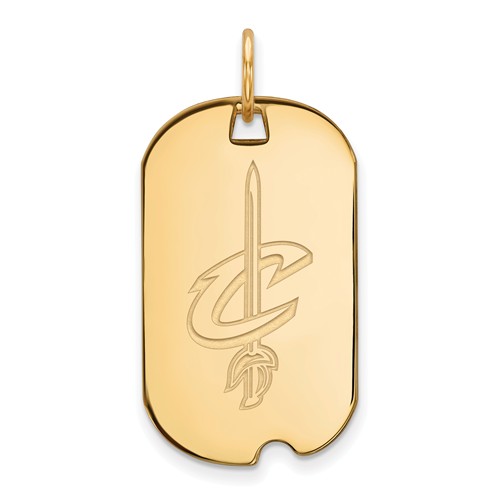 14kt Yellow Gold Cleveland Cavaliers Dog Tag