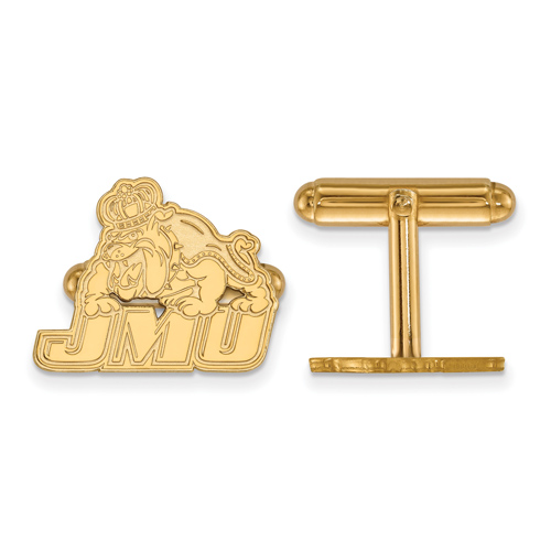 14k Yellow Gold James Madison University Bulldog Cuff Links
