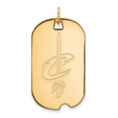 14kt Yellow Gold 1 1/2in Cleveland Cavaliers Dog Tag