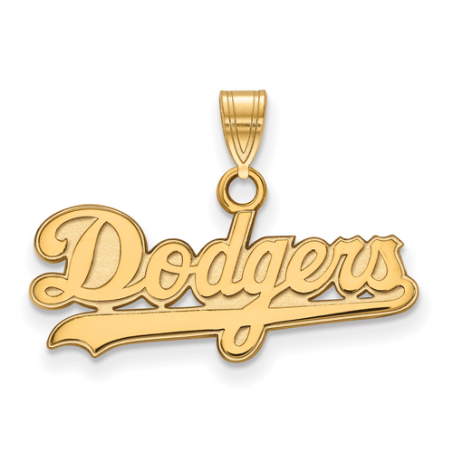 10k Yellow Gold 3/8in Los Angeles Dodgers Name Pendant