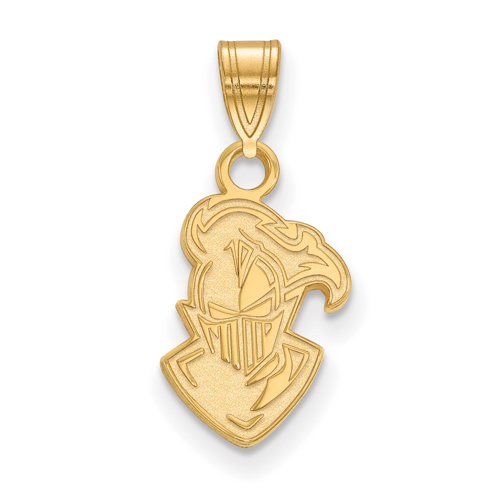 10k Yellow Gold 1/2in Furman University Paladin Head Pendant