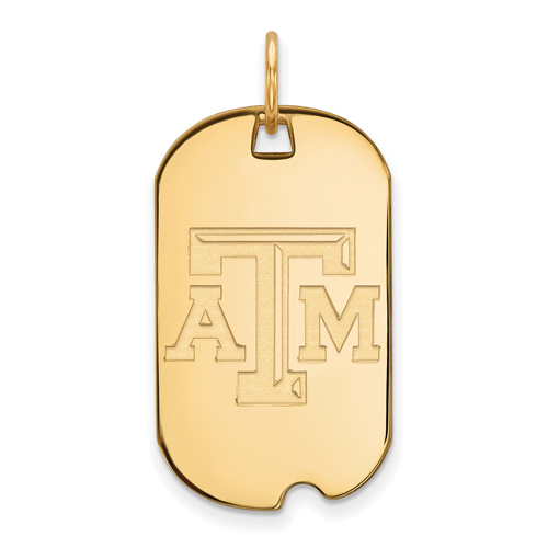 14kt Yellow Gold Texas A&M University Small Dog Tag