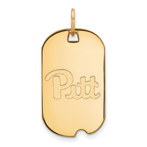 10k Yellow Gold University of Pittsburgh Small Dog Tag