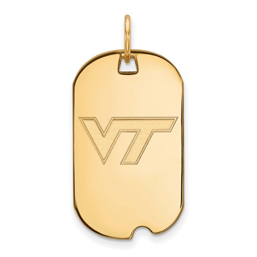 10k Yellow Gold Virginia Tech Small Dog Tag