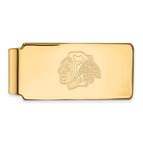 Chicago Blackhawks Money Clip 14k Yellow Gold