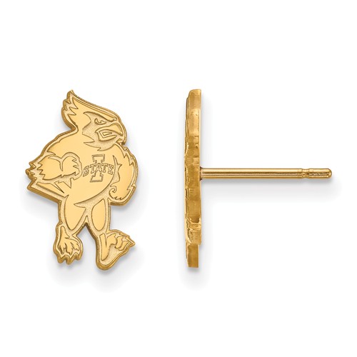 10k Yellow Gold Iowa State University Cy Earrings