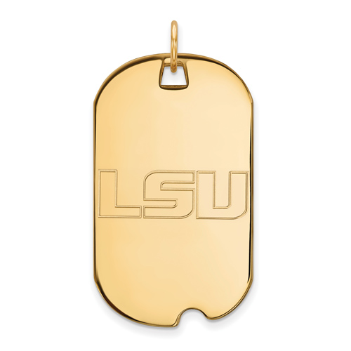 10kt Yellow Gold Louisiana State University Dog Tag
