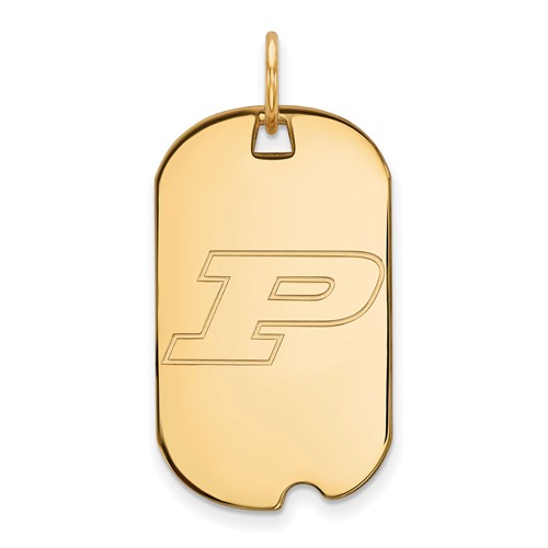 10k Yellow Gold Purdue University Small Dog Tag
