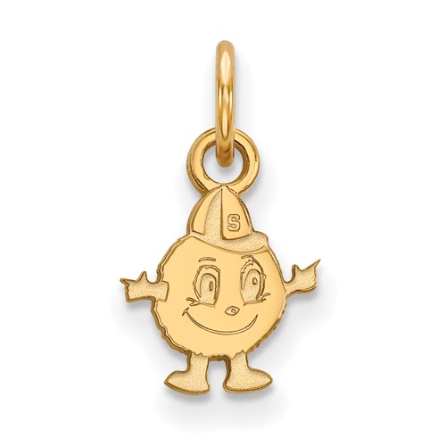 Syracuse University Otto the Orange Charm 3/8in 14k Yellow Gold