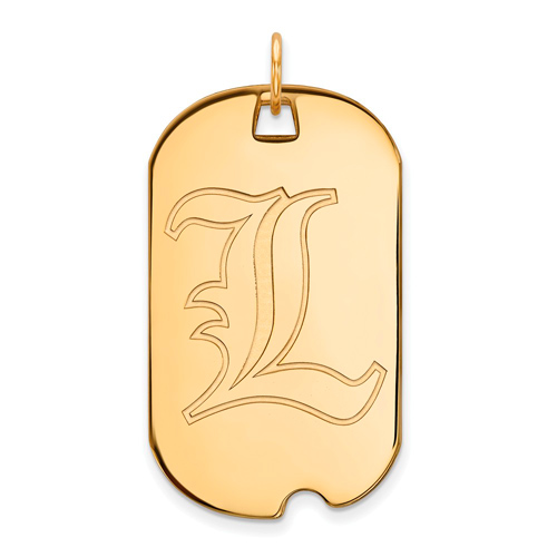 10k Yellow Gold University of Louisville Dog Tag