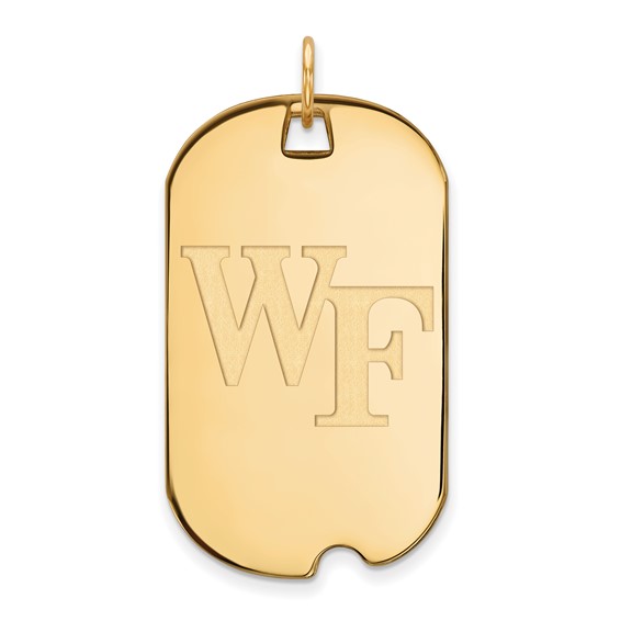 10k Yellow Gold Wake Forest University Dog Tag