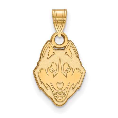 University of Connecticut Husky Pendant 1/2in 14k Yellow Gold