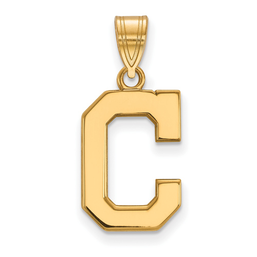 14k Yellow Gold 5/8in Cleveland Indians Logo Pendant
