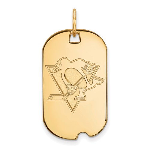 14k Yellow Gold Pittsburgh Penguins Small Dog Tag