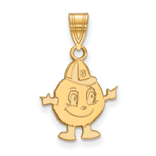 Syracuse University Otto the Orange Pendant 5/8in 10k Yellow Gold