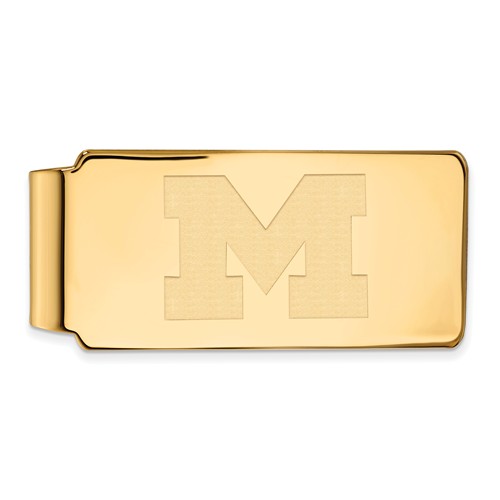 14kt Yellow Gold University of Michigan Money Clip