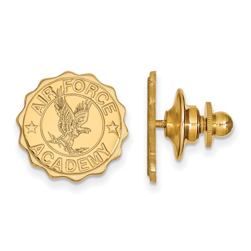 United States Air Force Academy Lapel Pin 14k Yellow Gold 