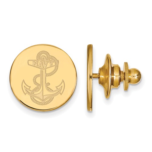 United States Naval Academy Anchor Lapel Pin 14k Yellow Gold 
