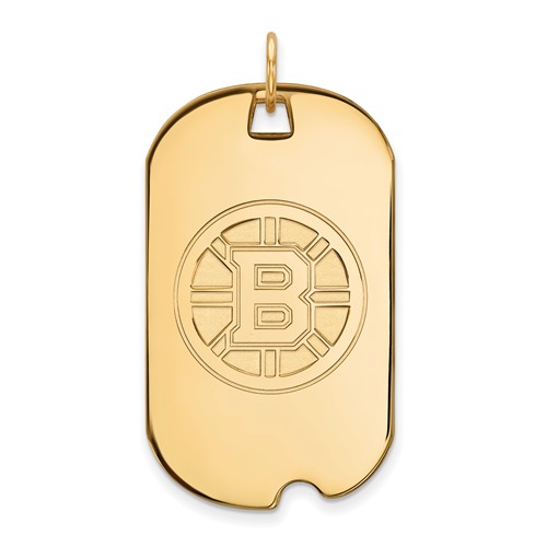 10k Yellow Gold Boston Bruins Dog Tag