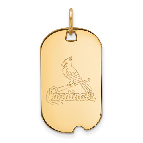 10kt Yellow Gold St. Louis Cardinals Small Dog Tag