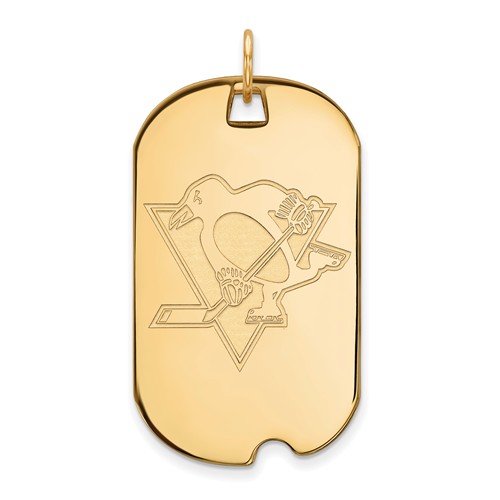 10k Yellow Gold Pittsburgh Penguins Dog Tag