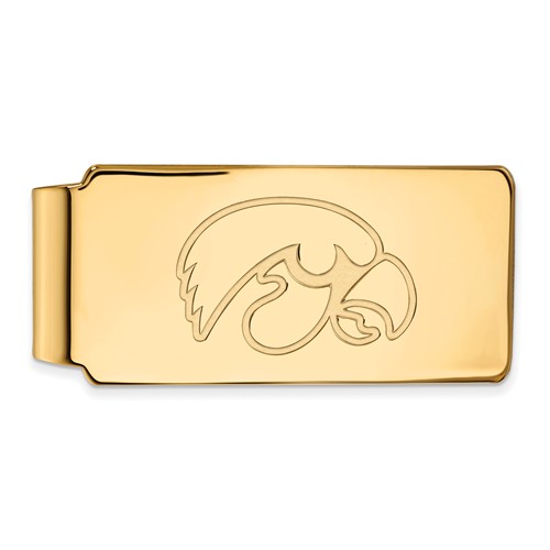 14k Yellow Gold University of Iowa Money Clip